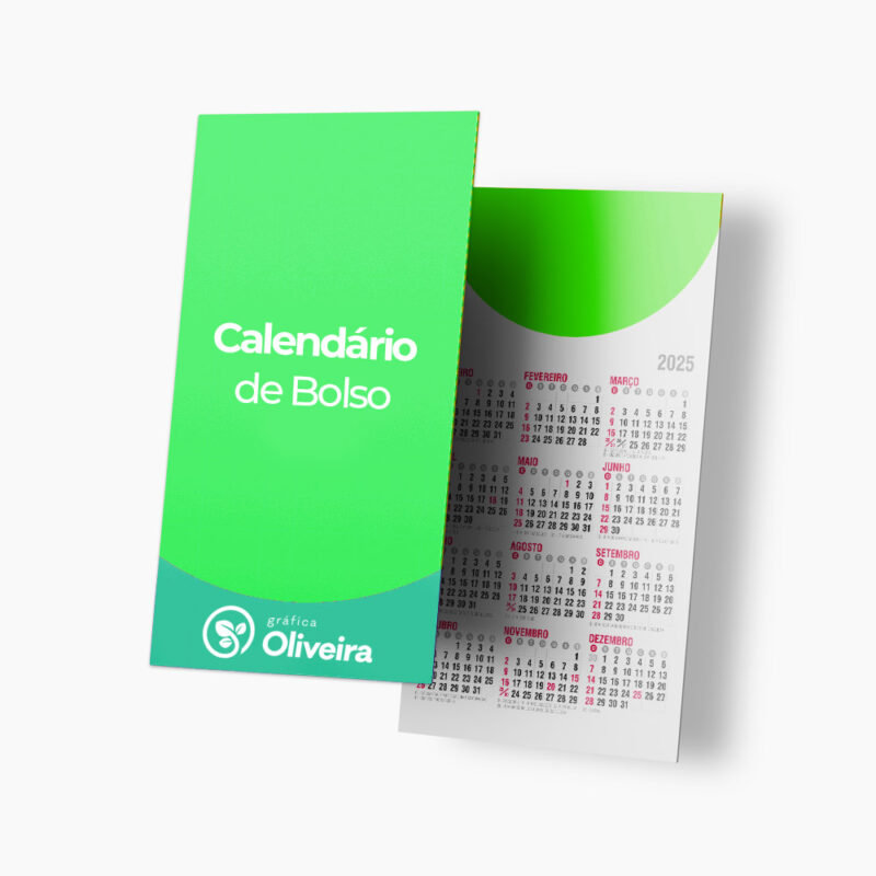 calendário de bolso